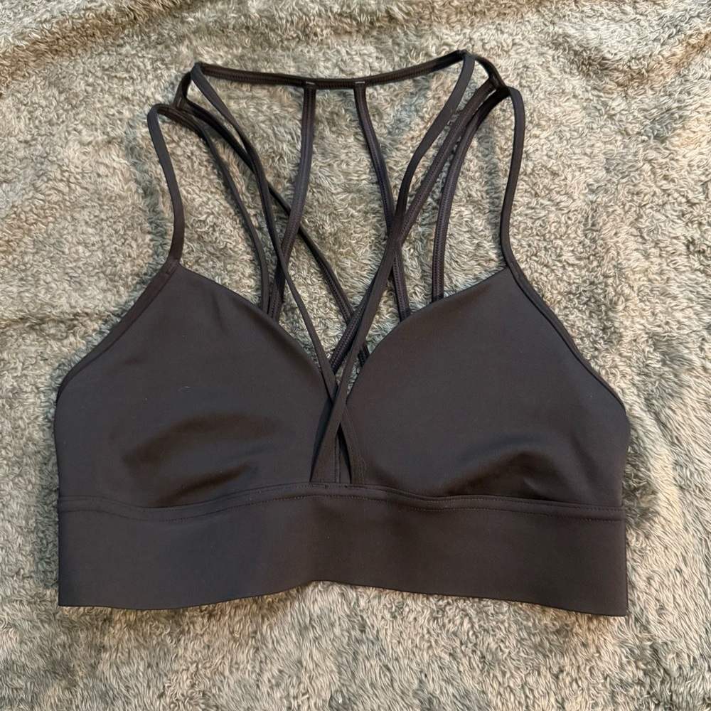 Reebok Black Strappy Sports Bra Sz M